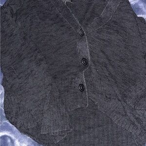 Banana Republic Black Cardigan Sweater Soft Knit V-Neck